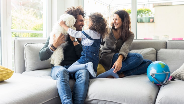Family enjoying at home