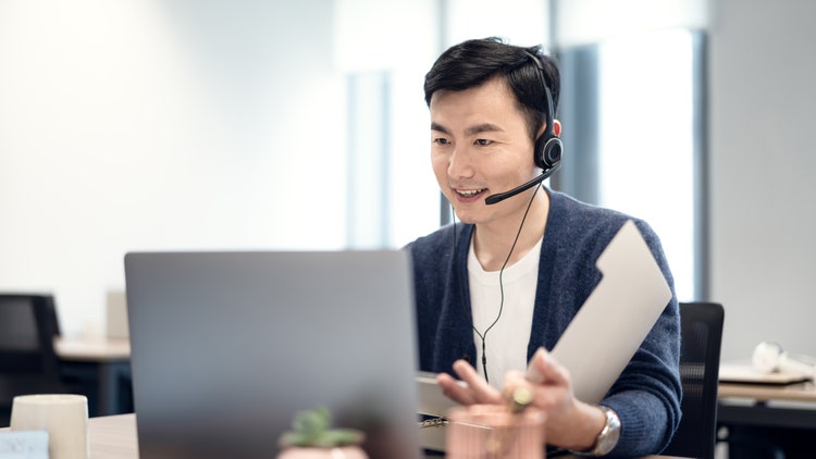a man with headset