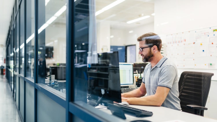 A man operating system