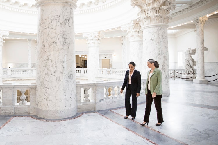 Two Women Walking