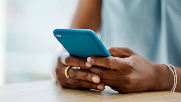 phone in hand